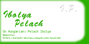 ibolya pelach business card